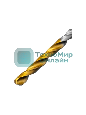 Сверло спиральное по металлу Denzel 3 x 60 мм, Р6М5, Golden Tip, 2 шт.