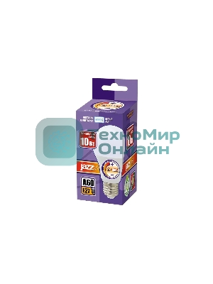 Лампа светодиодная диммируемая JazzWay PLED-DIM A60 10Вт грушевидная 4000К белый E27 820лм 220-240В