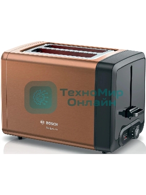 Тостер Bosch TAT4P429 медь, 970 Вт, 2 слота