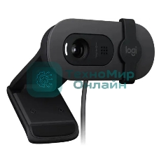 Веб-камера Logitech HD Webcam Brio 90 графитовый 2Mpix (1920x1080) USB 2.0 с микрофоном (960-001581)