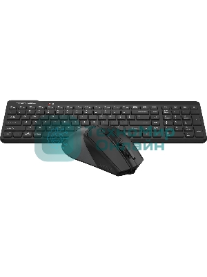 Клавиатура + мышь A4Tech Fstyler FG2400 Air2 клав:черный мышь:черный USB беспроводная slim (FG2400 AIR2 черный)
