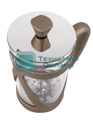 Френч-пресс Rondell Impressia Bronze RDS-1234, 0.6л, бронзовый