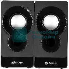 Акустическая система Oklick OK-165 2.0 черный 6Вт