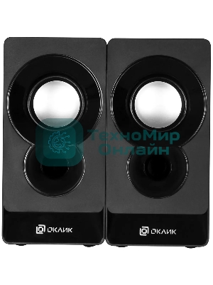Акустическая система Oklick OK-165 2.0 черный 6Вт