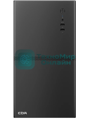 Компьютерный корпус CBR mATX Minitower V861, без БП, 2хUSB 2.0, HD Audio+Mic, черный PCC-MATX-V861-WPSU
