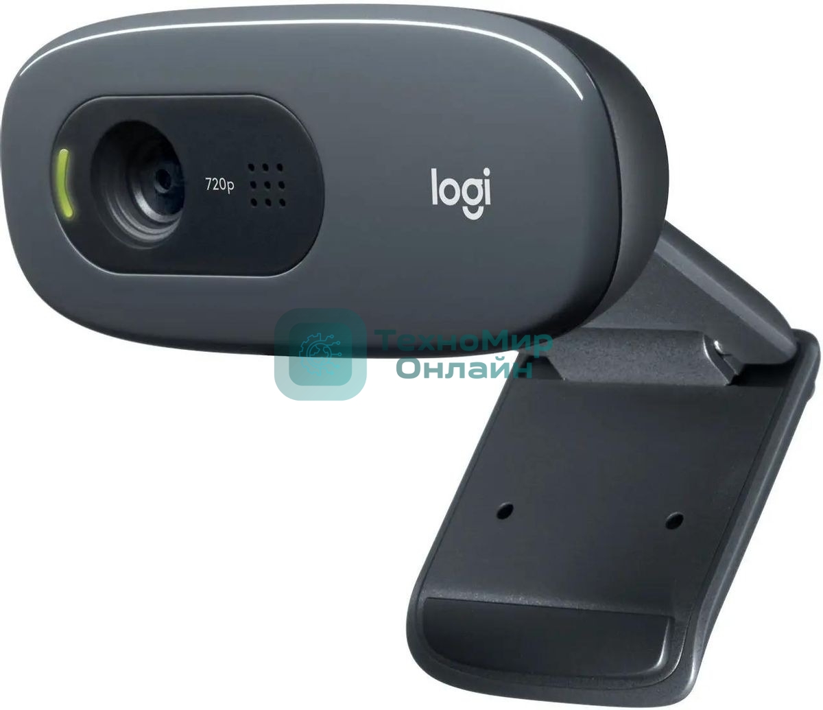 Веб-камера Logitech C270 HD 1280x720, 30 кадр/с, USB Type-A, микрофон (шумоподавление), автоосвещение, универсальное крепление