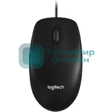 Мышь проводная Logitech M100/100R DARK/GREY (темно-серая/черная), 1000 dpi, USB, кнопки - 3