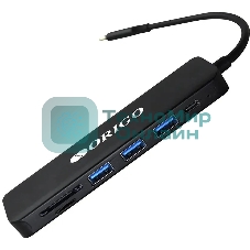 USB-концентратор ORIGO USB-C, 3xUSB 3.0, 1xUSB-C/PD 3.0, 1xHDMI, слот SD/TF/microSD