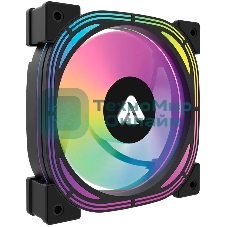 Кулер Lyambda LAC-02 (чёрный, ARGB, 800-1200 RPM, 18-30 dBA, 65 CFM, 4-Pin/5v ARGB)