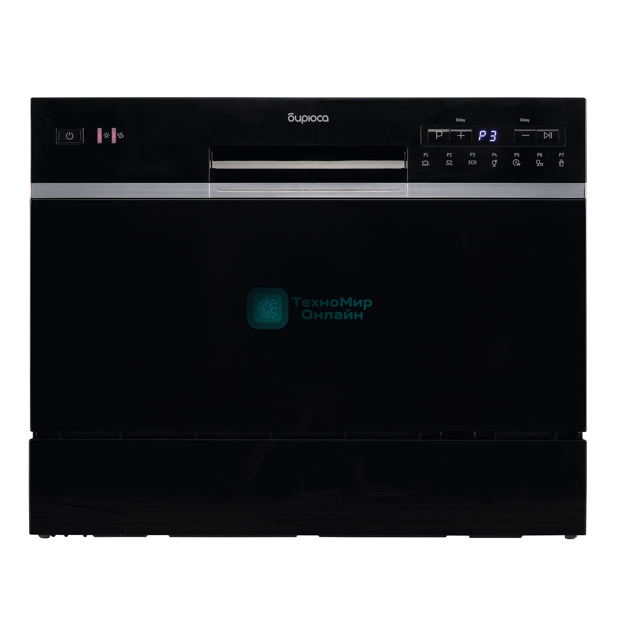 Посудомоечная машина Бирюса DWC-506/7 B, черный, 55см, 6 компл., 49 дБ, класс A+