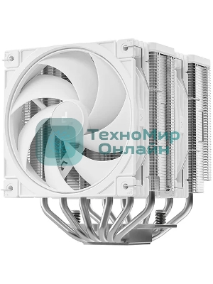 Кулер для процессора DEEPCOOL AG620 G2 WH LGA1954/1851/1700/AM5/AM4 (9шт/кор, TDP 270W, PWM, DUAL Black Fan 120mm, 6 тепл. трубок, белый) RET