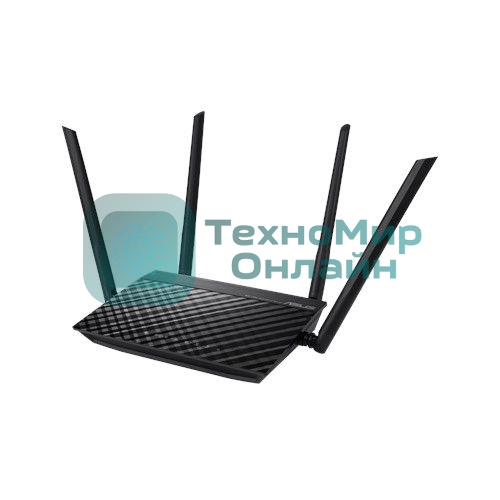 Маршрутизатор беспроводной Asus RT-AC1200 10/100BASE-TX черный (Dual Band)