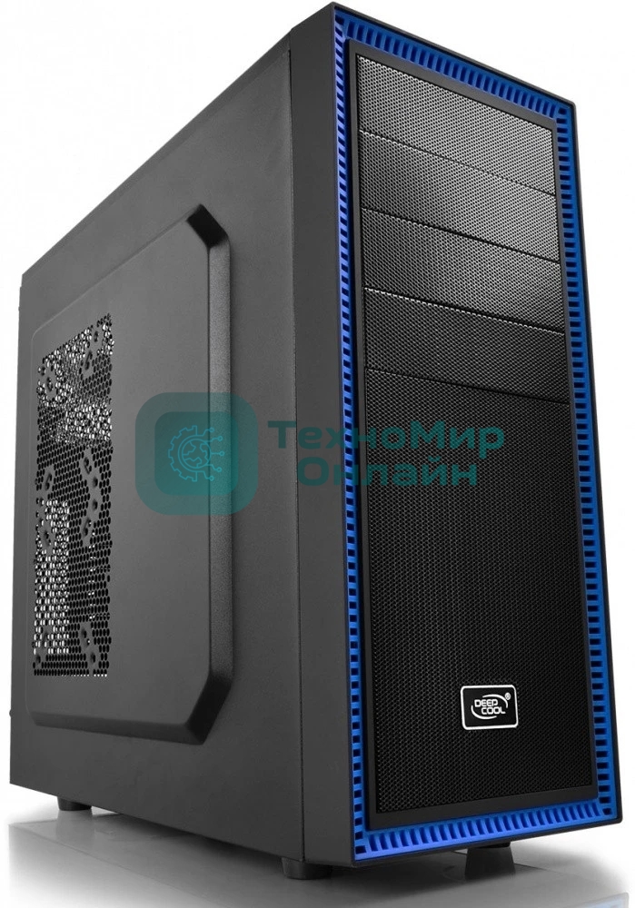 Компьютерный корпус Deepcool TESSERACT BF (one black fan) без БП, черный, ATX