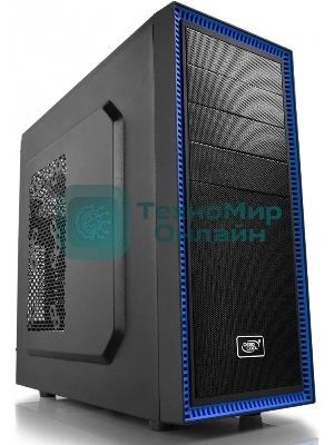 Компьютерный корпус Deepcool TESSERACT BF (one black fan) без БП, черный, ATX