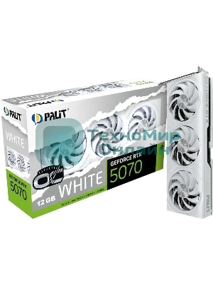 Видеокарта Palit NVIDIA GeForce RTX 5070 PA-RTX 5070 белый OC 12ГБ GamingPro, GDDR7