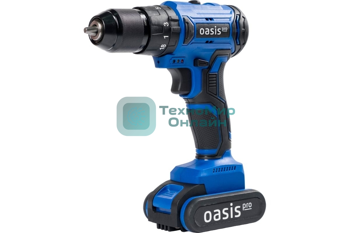 Дрель-шуруповерт Oasis ASU-14V Pro, 14,4 В, 2 Ач, 45 Нм, бесщеточный, ударный