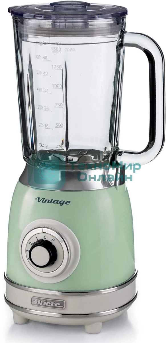Блендер стационарный Ariete Vintage 0583/04 зеленый, 1000 Вт, 4 скорости, турбо