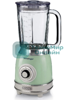 Блендер стационарный Ariete Vintage 0583/04 зеленый, 1000 Вт, 4 скорости, турбо