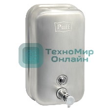 Дозатор для жидкого мыла из нерж. стали, матовый Puff-8615m, хром матовый, 1000 мл