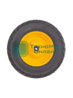 Колесо пневматическое бескамерное Denzel 16х4.00-8 D410мм, d12мм, длина оси 104мм