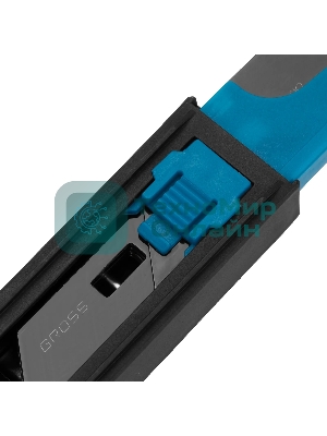 Лезвия Gross 79377, 19 мм, SK2 Black, трапециевидные, выдвижной пластиковый пенал, 10 шт.