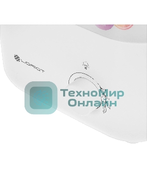 Увлажнитель воздуха LORIOT Light LHS-C300M белый, 25 м², 3 л, ультразвуковой, ароматизация, верхний залив воды, регулировка интенсивности, механическое управление, подсветка