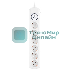 Сетевой фильтр Ippon BK-6-UPS-1.8-10-W 1.8 м, 6 розеток, белый, коробка