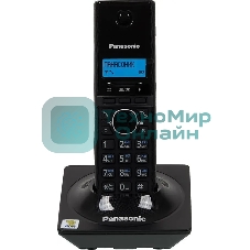 Телефон беспроводной (DECT) Panasonic KX-TG1711RUB черный АОН, Caller ID,12 мелодий звонка,подсветка дисплея,поиск трубки
