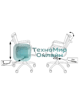 Кресло Бюрократ CH-993-Low/Brown коричневый, экокожа