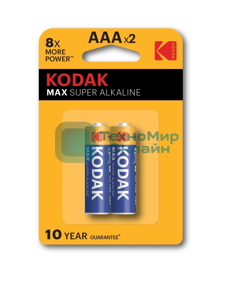 Батарейки Kodak LR03-2BL MAX SUPER Alkaline K3A-2 (20/100/19800)