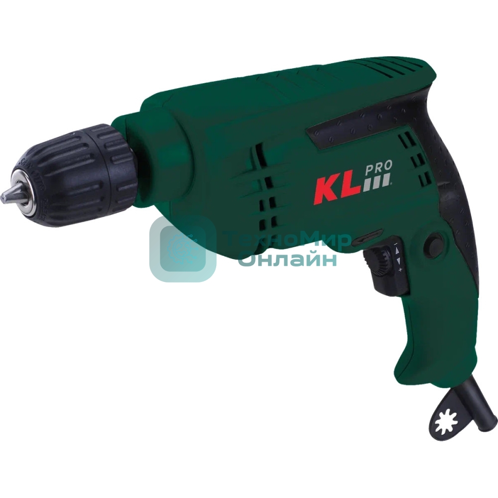 Профессиональная дрель KLPRO KLNM1002 (сеть, 600 Вт, 0-3500об/мин, 10 мм)