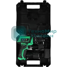 Дрель-шуруповерт Zitrek Crusher 063-4054, 12 В, 1,4 Ач, 30 Нм, щеточный, ударный