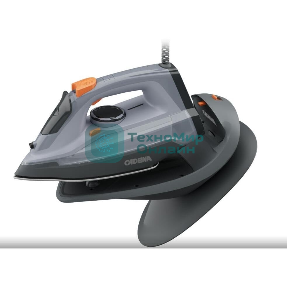 Утюг Cadena IC777C серый, 2600 Вт, 40 г/мин, 180 г/мин, 300 мл