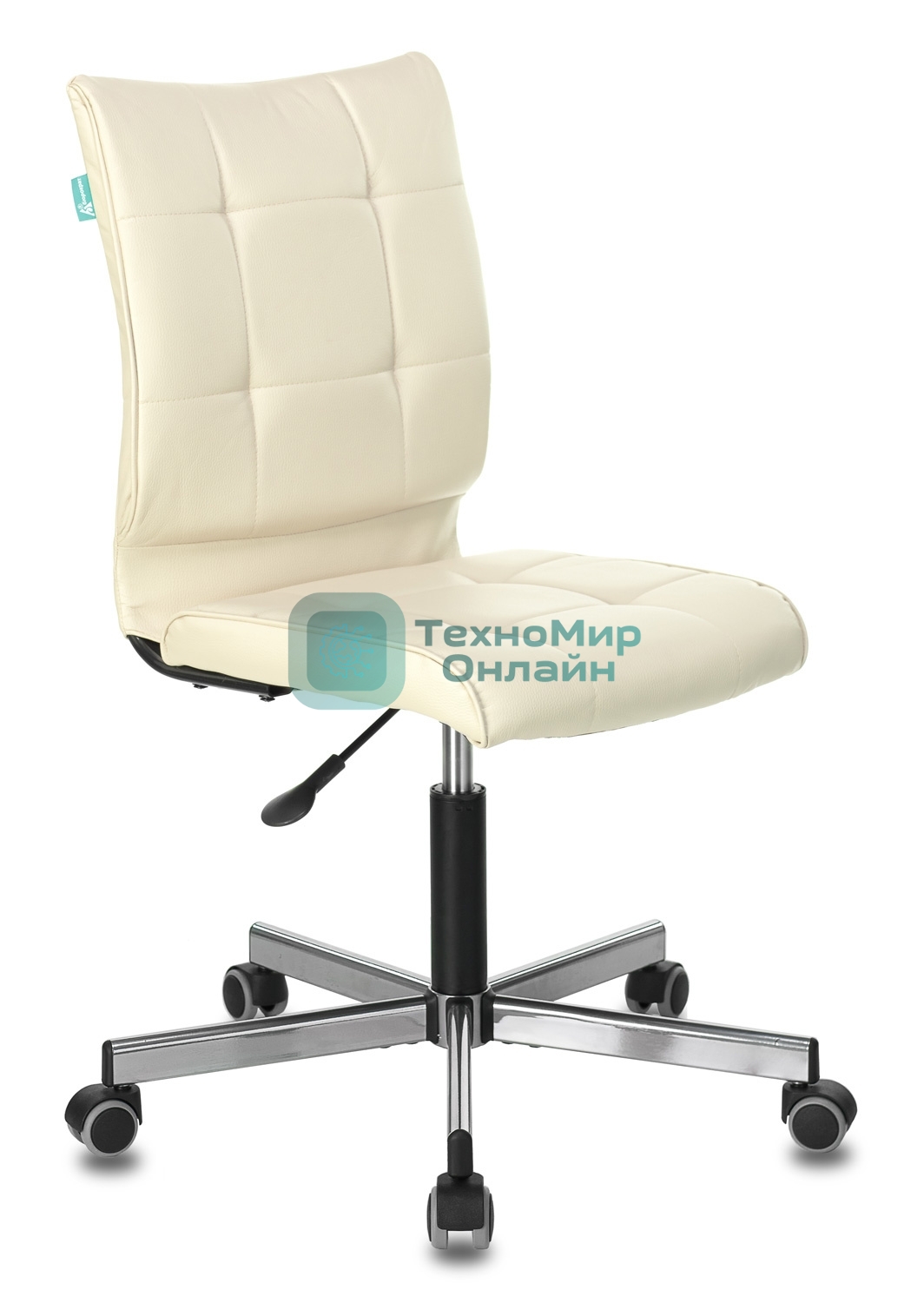 Кресло Бюрократ CH-330M/BEIGE бежевый, экокожа, 120 кг, механизм качания, без подлокотников