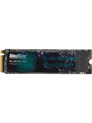 Накопитель SSD KingSpec NE-256, 256Gb, M.2 2280, PCIe 3.0 x4, NVMe, R/W 2000/1300