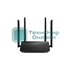 Маршрутизатор беспроводной Asus RT-AC1200 10/100BASE-TX черный (Dual Band)