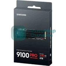 Накопитель SSD 4Tb Samsung 9100 PRO, M.2, PCI-E 5.0 x4, TLC 3D NAND R/W - 14800/13400 Mb/s с радиатором