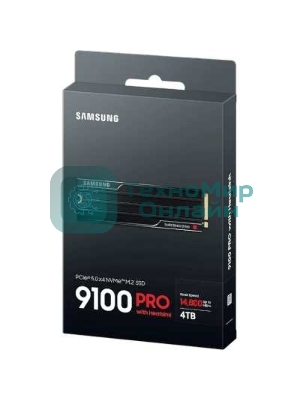 Накопитель SSD 4Tb Samsung 9100 PRO, M.2, PCI-E 5.0 x4, TLC 3D NAND R/W - 14800/13400 Mb/s с радиатором
