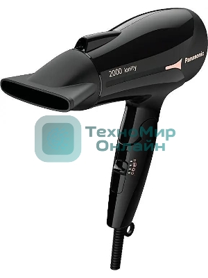 Фен Panasonic EH-NE66-K865 черный, 2000 Вт, ионизация, компактный
