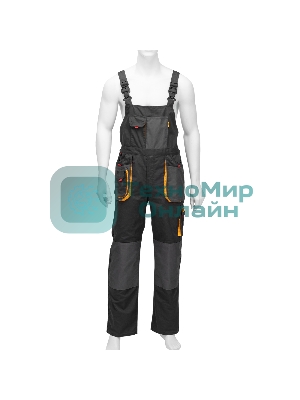 Полукомбинезон профессиональный рабочий Denzel 65% полиэстер 35% хлопок, XXL