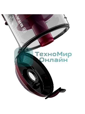 Пылесос BRAYER BR4211 черный/бордовый, 400/2200 Вт, уборка сухая, пылесборник контейнер, 3 л