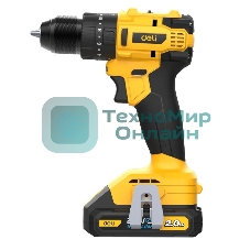 Дрель-шуруповерт Deli DC150, 20 В, 2 Ач, 50 Нм, бесщеточный, ударный