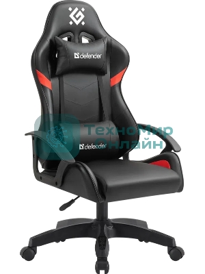 Кресло игровое Defender Sharm черный/крас, класс 2, PU