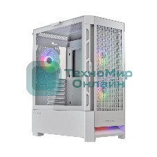 Компьютерный корпус Cougar Airface RGb White, 2х140мм + 1x120мм ARGB Fan, ARGB Fan Hub, без БП, белый, ATX