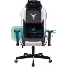 Кресло Knight Neon черный/серебряный, экокожа, 120 кг, механизм качания