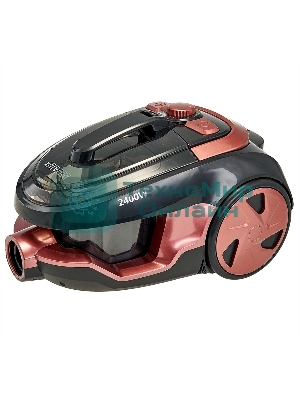 Пылесос Delta LUX DE-3501 черный/терракотовый, 400/2400 Вт, уборка сухая, пылесборник контейнер 2,5 л