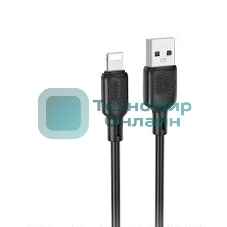 Кабель BOROFONE (6941991115530) BX113i 3m USB 2.4A для Lightning - 3м, черный