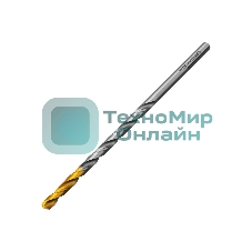 Сверло спиральное по металлу Denzel 5,5 х 139 мм, Р6М5, Golden Tip, удлиненное