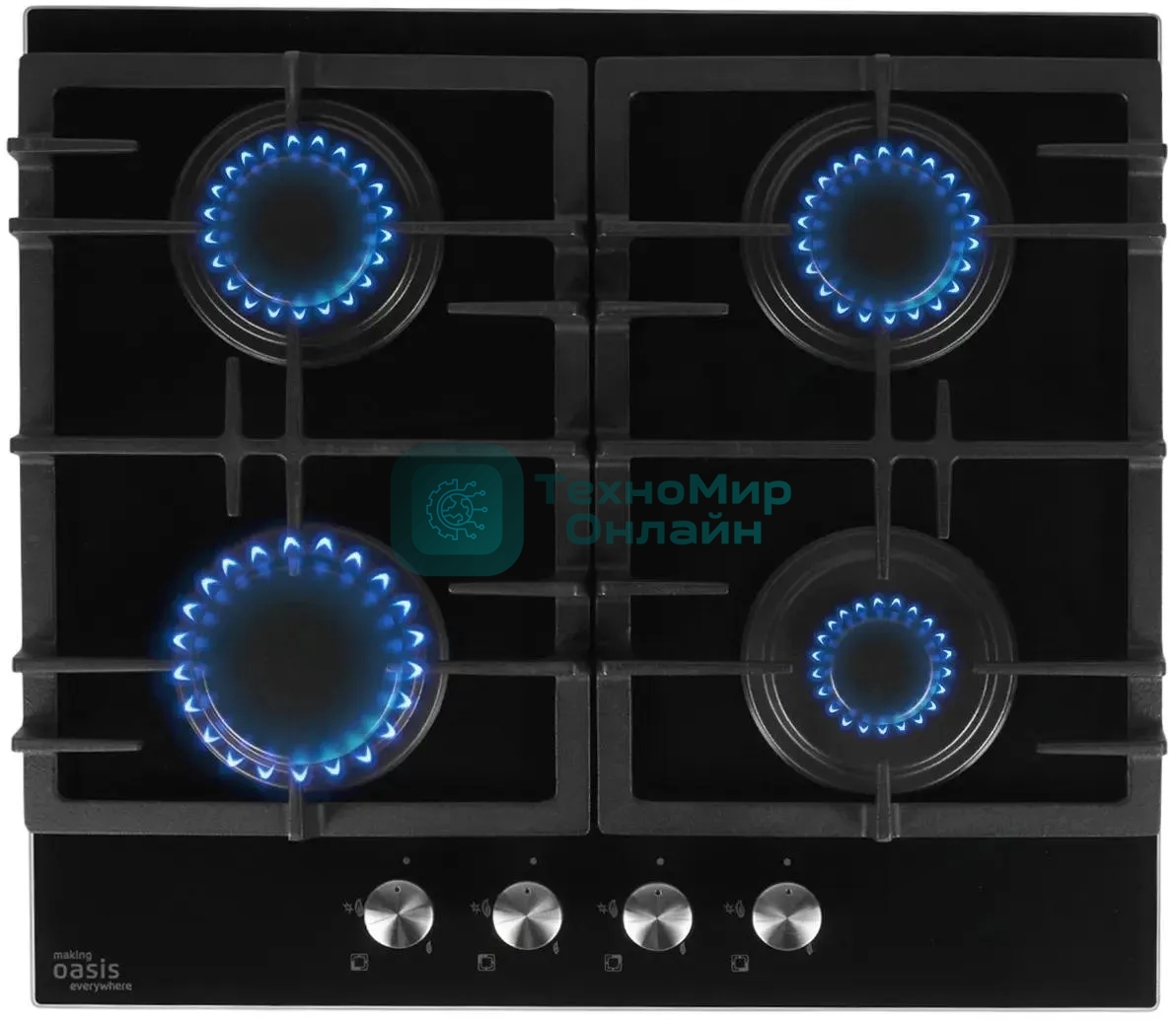 Газовая варочная поверхность Oasis P-GEB черный