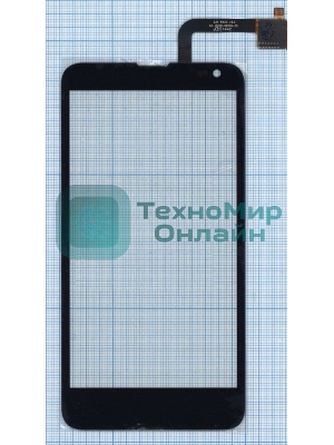 Сенсорное стекло (тачскрин) для Fly IQ4514 EVO Tech 4, черное